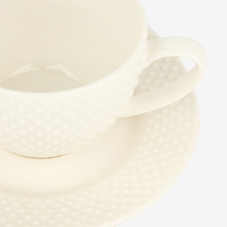 Set de 4 tazas de café con plato de cerámica Meloni 11cl