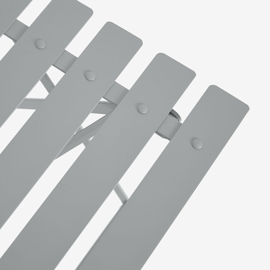 Set de jardín de mesa y 2 sillas de acero gris oscuro Bistro