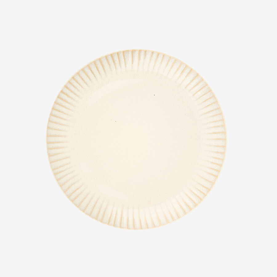 Plato de postre de gres blanco Tauber Ø21cm