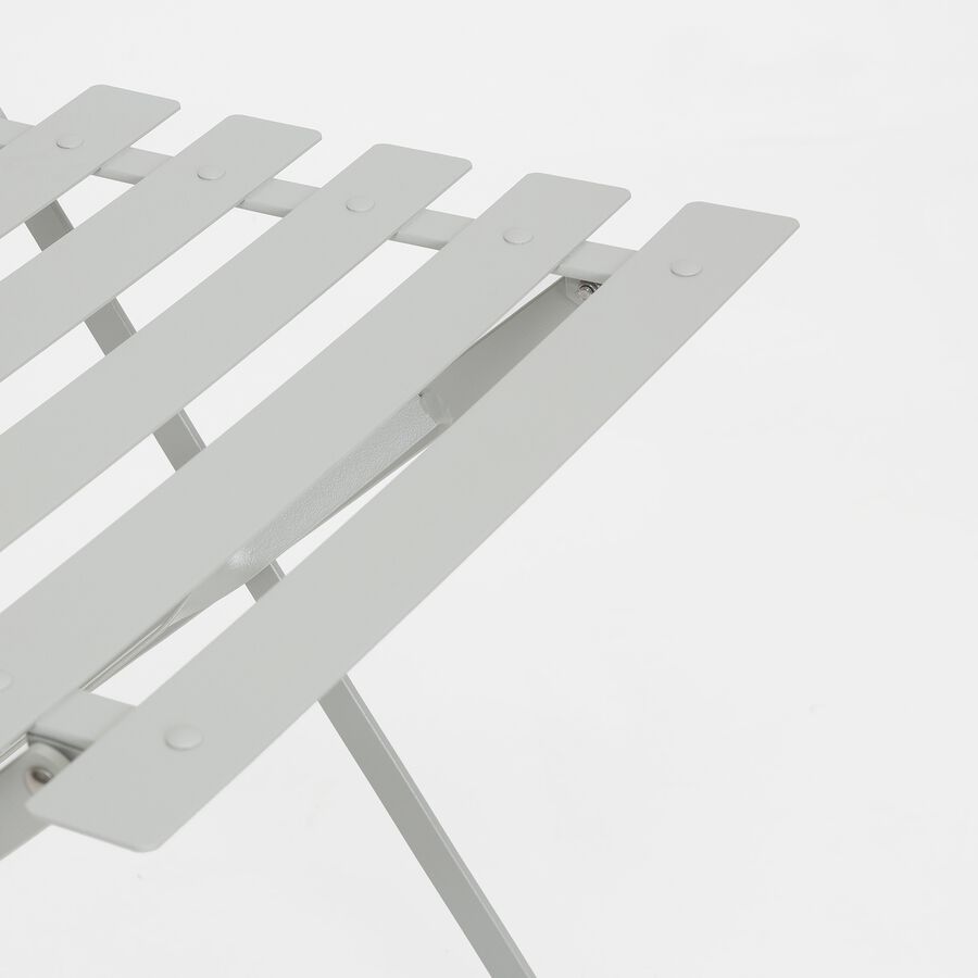 Conjunto de jard&iacute;n mesa con dos sillas gris claro Bistro &Oslash;60cm