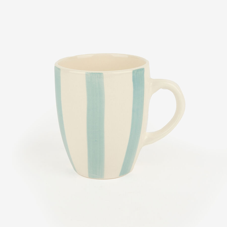 Mug de gres rayas de colores 34cl