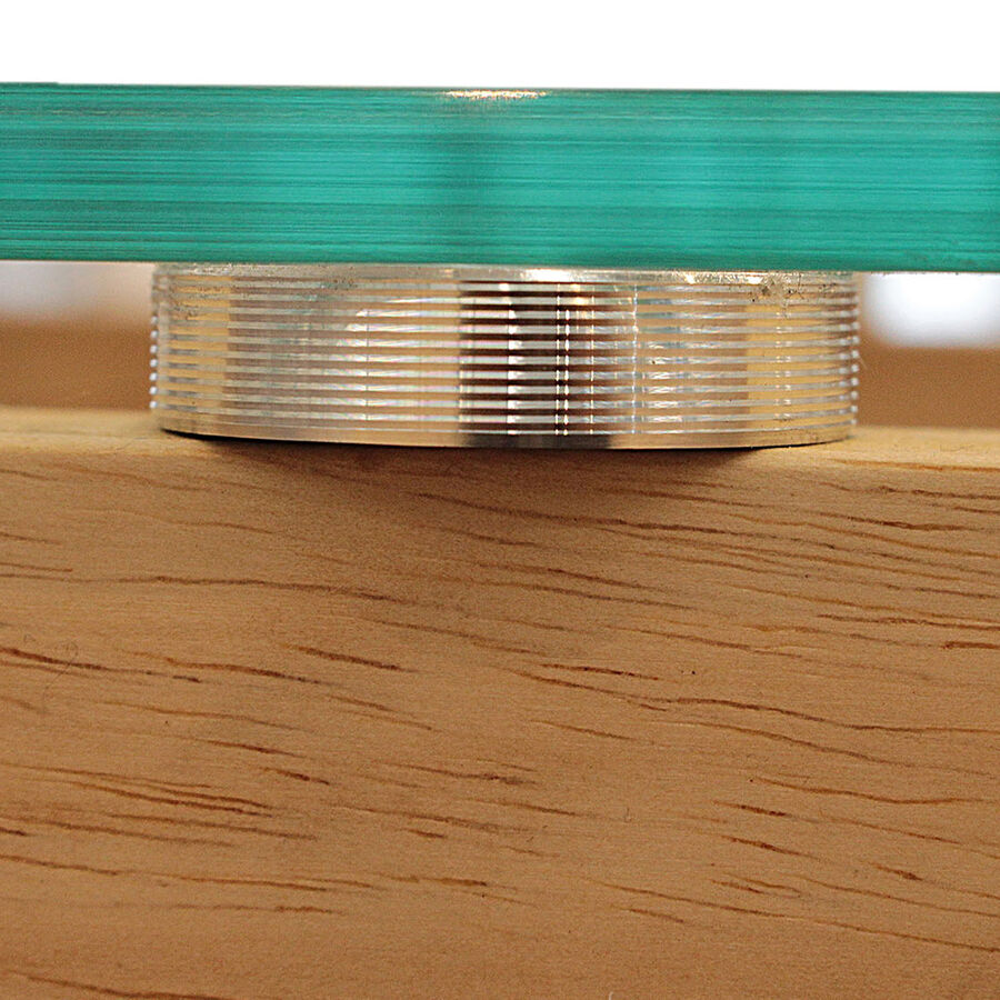 Consola de madera y cristal