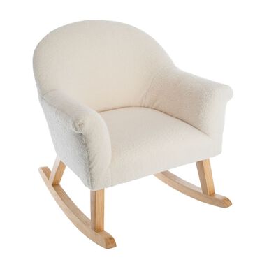 Butaca mecedora infantil color beige 51x55,5x57 cm