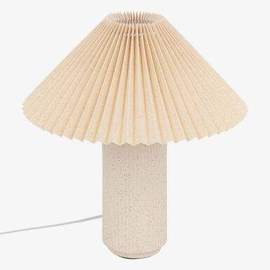 L&aacute;mpara de mesa Talya de porcelana beige 38cm