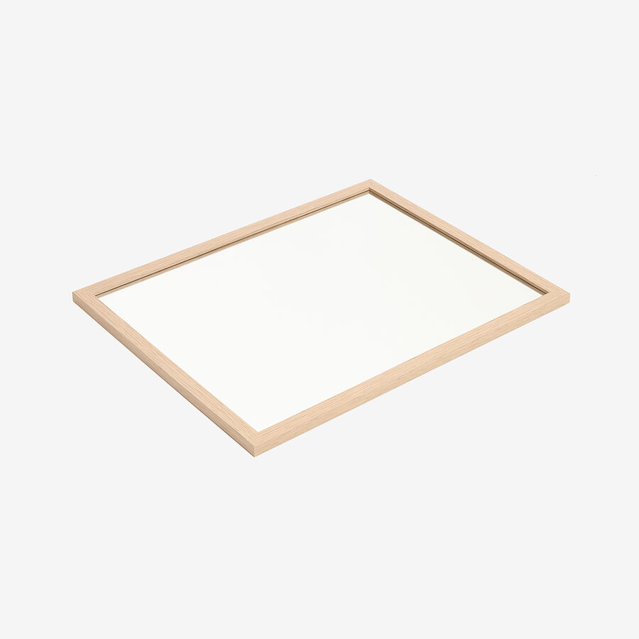 Set de 2 espejos de pared rectangulares de madera Belto 40x50cm