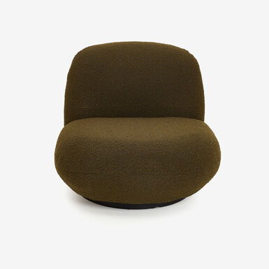 Butaca en tejido bouclé verde oliva Pacha 81x95x71cm Clau&Chloe