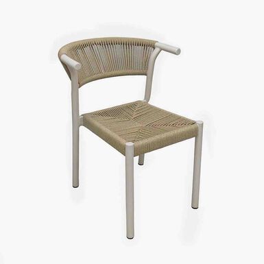 Silla de ratan blanco Prado 54x63x77cm