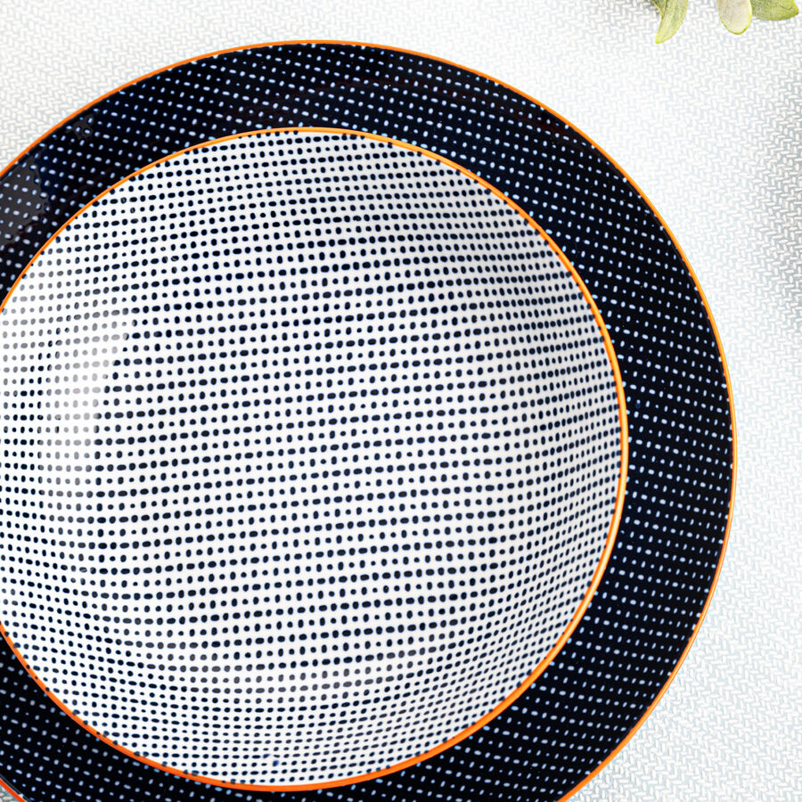 Vajilla 18 piezas porcelana azul Moon