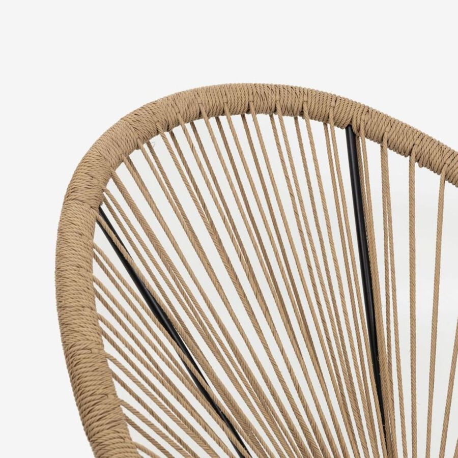 Silla para interior y exterior de rat&aacute;n sint&eacute;tico Acapulco 72x80x83cm