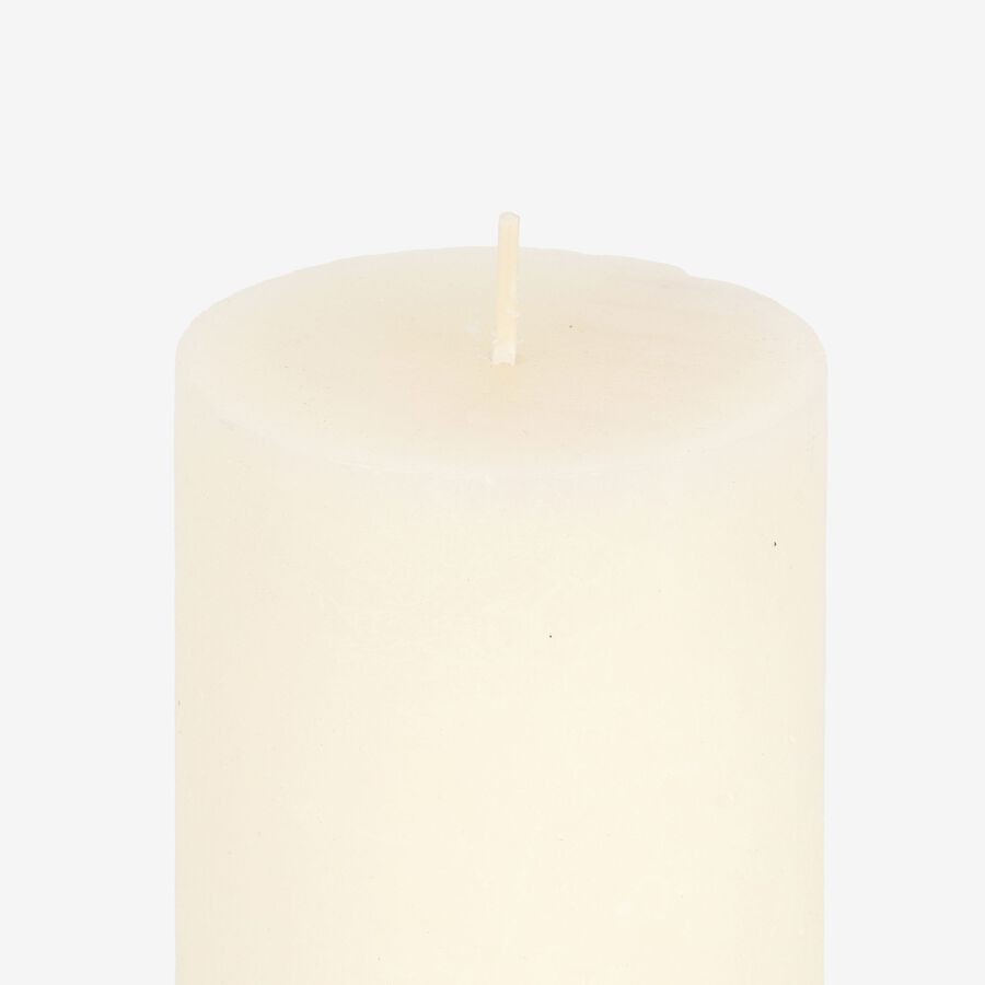 Vela decorativa cilindro crema Kanea &Oslash;7x17cm