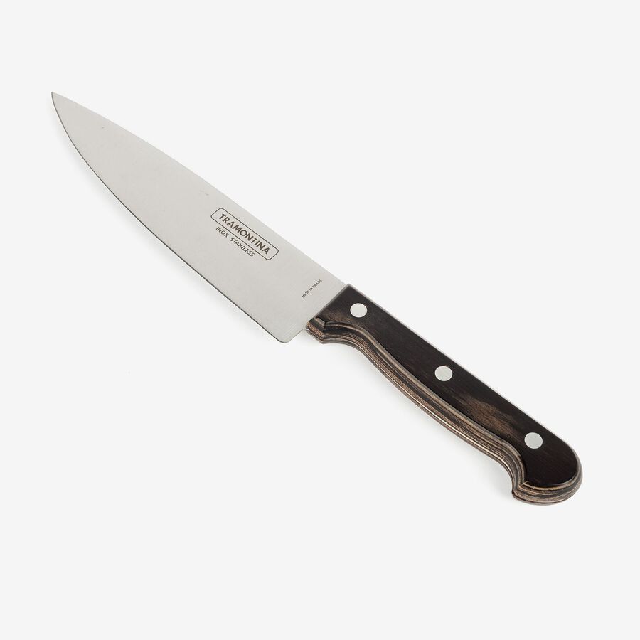 Cuchillo de cocina con mango madera 28cm