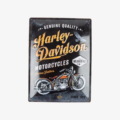 Placa de metal Harley-Davidson 30x40cm