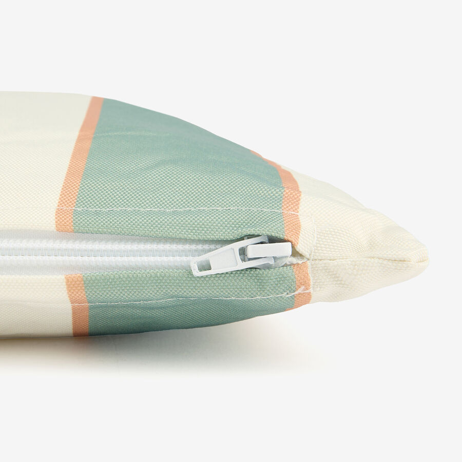 Cojín de exterior verde Rayas 43x43cm