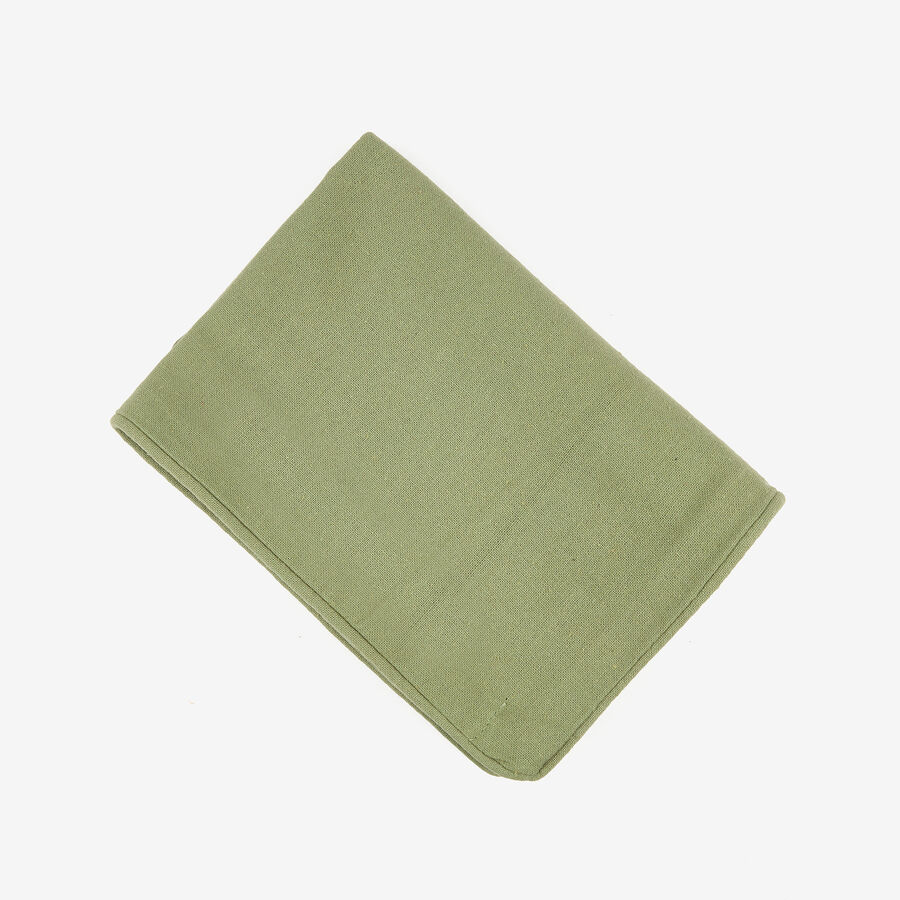 Funda de coj&iacute;n de algod&oacute;n verde ribete 30x45cm