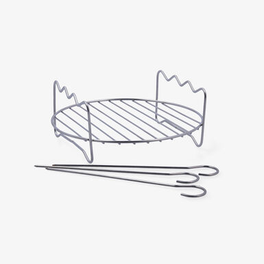 Grill con 3 pinchos de acero inoxidable Natural 17x17x7,2cm