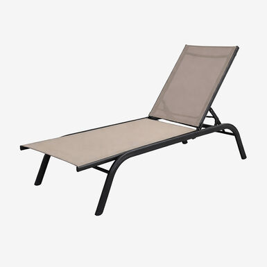 Tumbona de jard&iacute;n de textileno beige Oasis