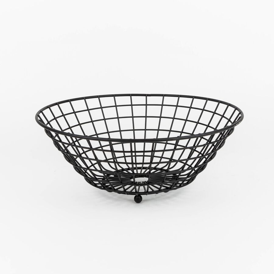 Frutero de acero Preto Ø28x11cm