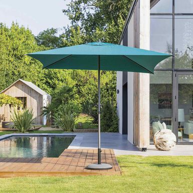 Parasol de acero inoxidable azul Sena 250x250cm