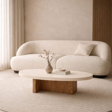 Sof&aacute; de 2 plazas beige Matilda 202x94x73cm Clau&Chloe