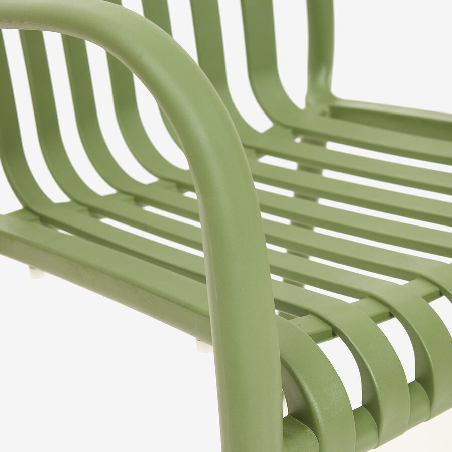 Silla de jard&iacute;n apilable de polipropileno verde Happel 59x55x81cm