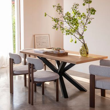Mesa de comedor extensible de madera DM Denver 180/220x90x76cm