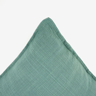 Funda de cojín de algodón verde Frida 45x45cm
