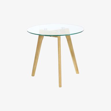 Mesa auxiliar de cristal Dalian &Oslash;40x41cm