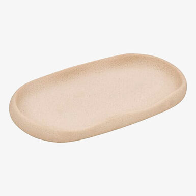 Bandeja de ba&ntilde;o beige Olen 22,6x12,7cm