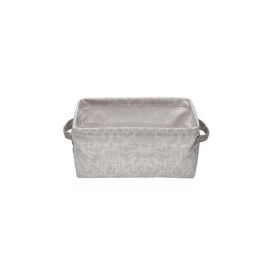 Cesta de poli&eacute;ster blanco Kail 22x12x10cm