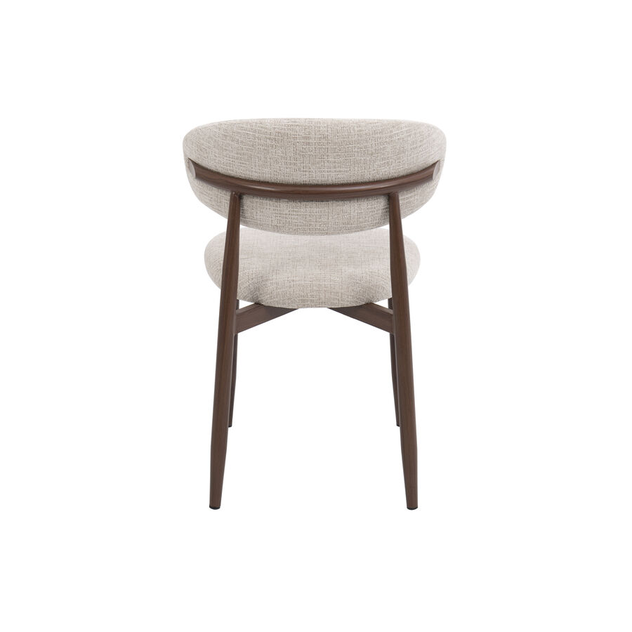 Silla de comedor efecto madera marfil Martina 54x52x76cm Clau&Chloe