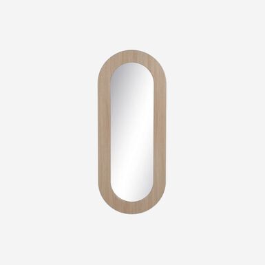 Espejo de pared ovalado de madera DM 65x2,2x160cm