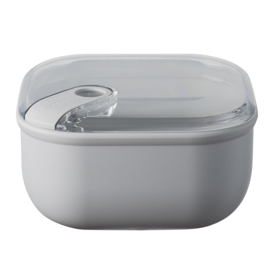 T&aacute;per herm&eacute;tico de PP gris Pull Box 1L