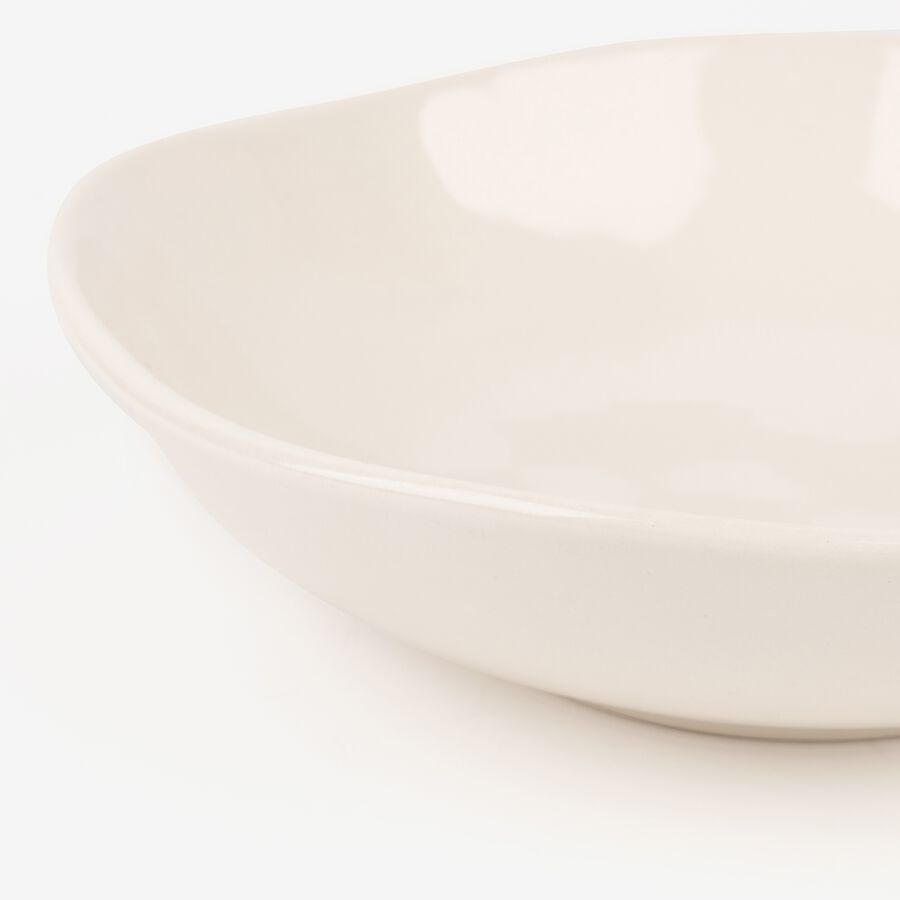 Plato hondo de gres blanco Nordic Ø20cm