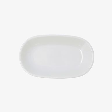 Fuente oval blanca de porcelana Regent 24x14cm