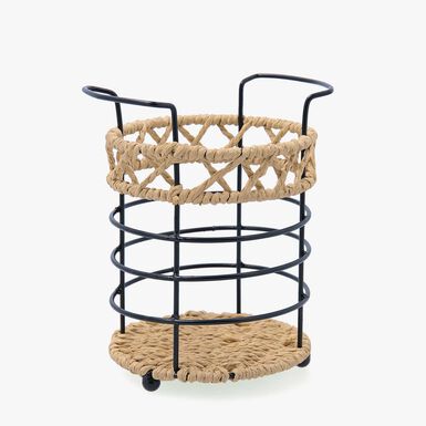 Portautensilios de cocina de acero y cuerda Ø11cm Aris