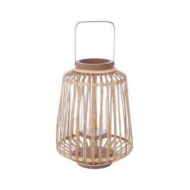 Farol de rat&aacute;n marr&oacute;n Chairo &Oslash;25x35cm