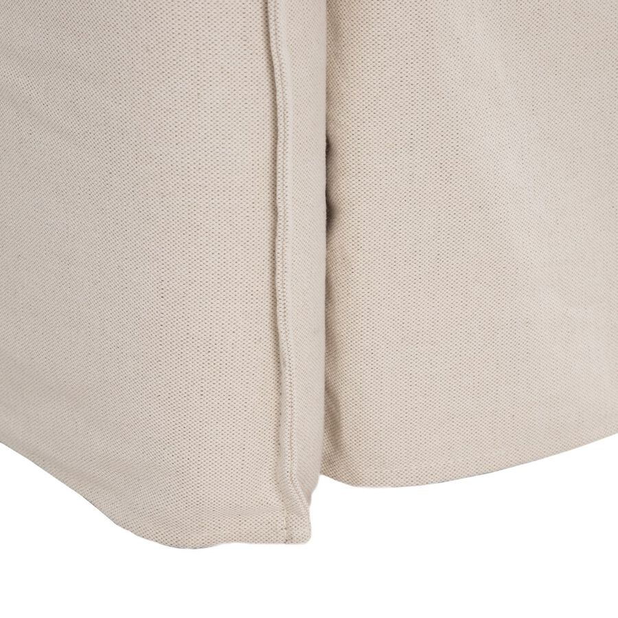 Sofá cama de algodón y lino beige 215x100x97cm