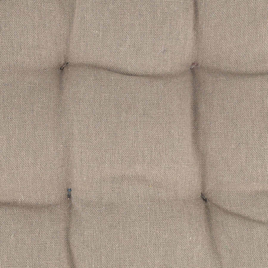Cojín de silla de algodón taupe 38x38cm