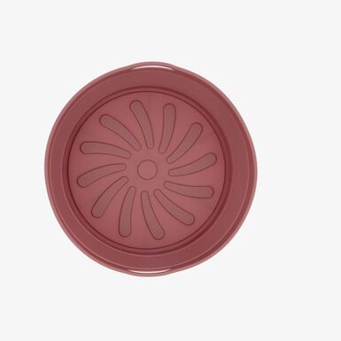 Cesta redonda de airfryer marr&oacute;n de silicona Terrae 20cm