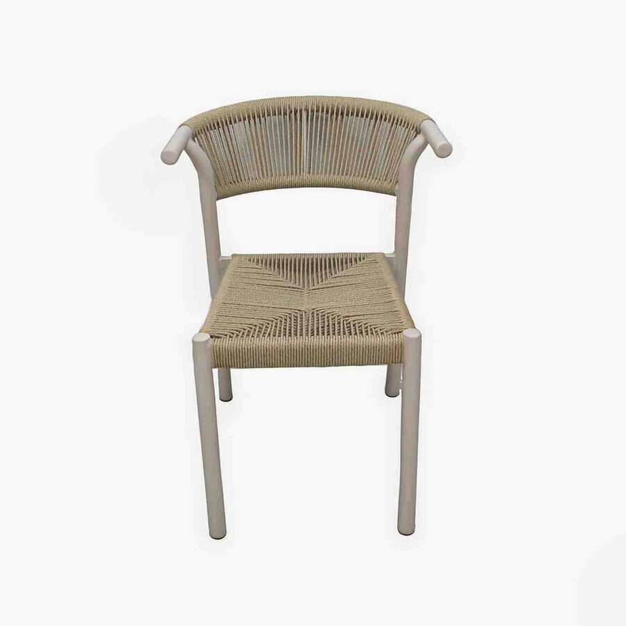 Silla de ratan blanco Prado 54x63x77cm