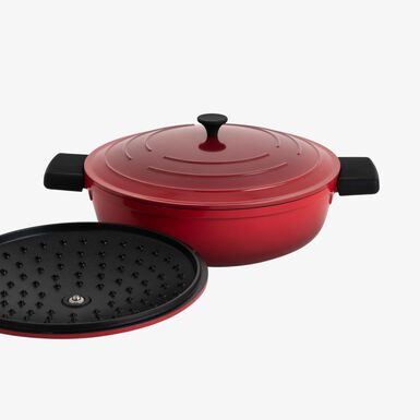 Cazuela baja de aluminio fundido para inducci&oacute;n &Oslash;28cm Metallo 