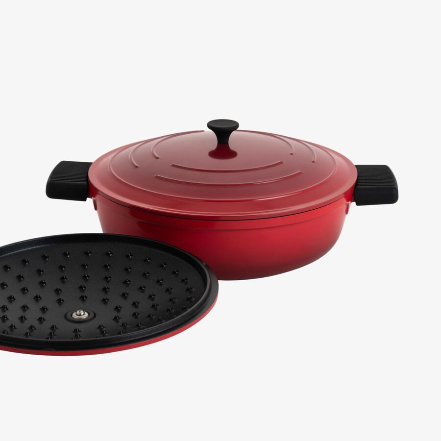 Cazuela baja de aluminio fundido para inducci&oacute;n &Oslash;28cm Metallo 