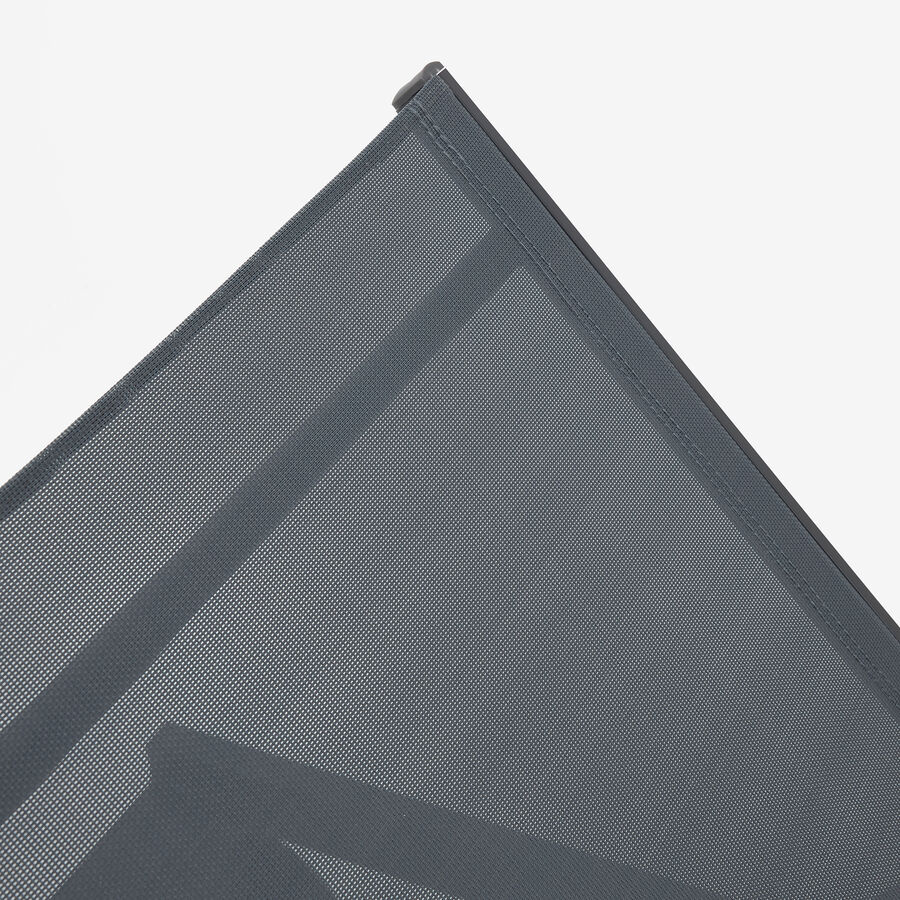 Tumbona reclinable de aluminio con ruedas gris 64x200x89cm