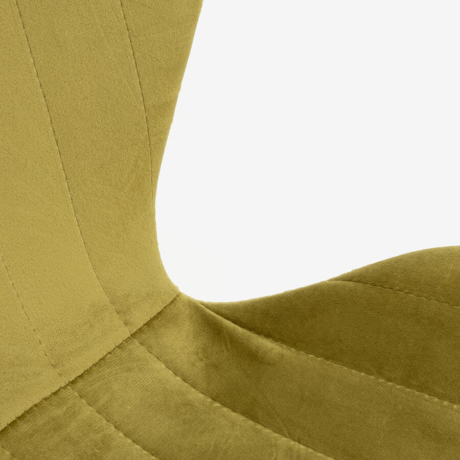 Silla de comedor de terciopelo verde Lydia 54x50x86cm Clau&Chloe