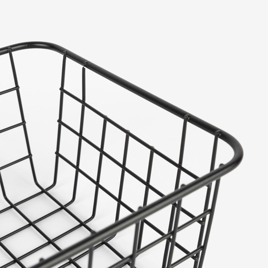 Cesta rectangular de metal 28x22x12,5cm