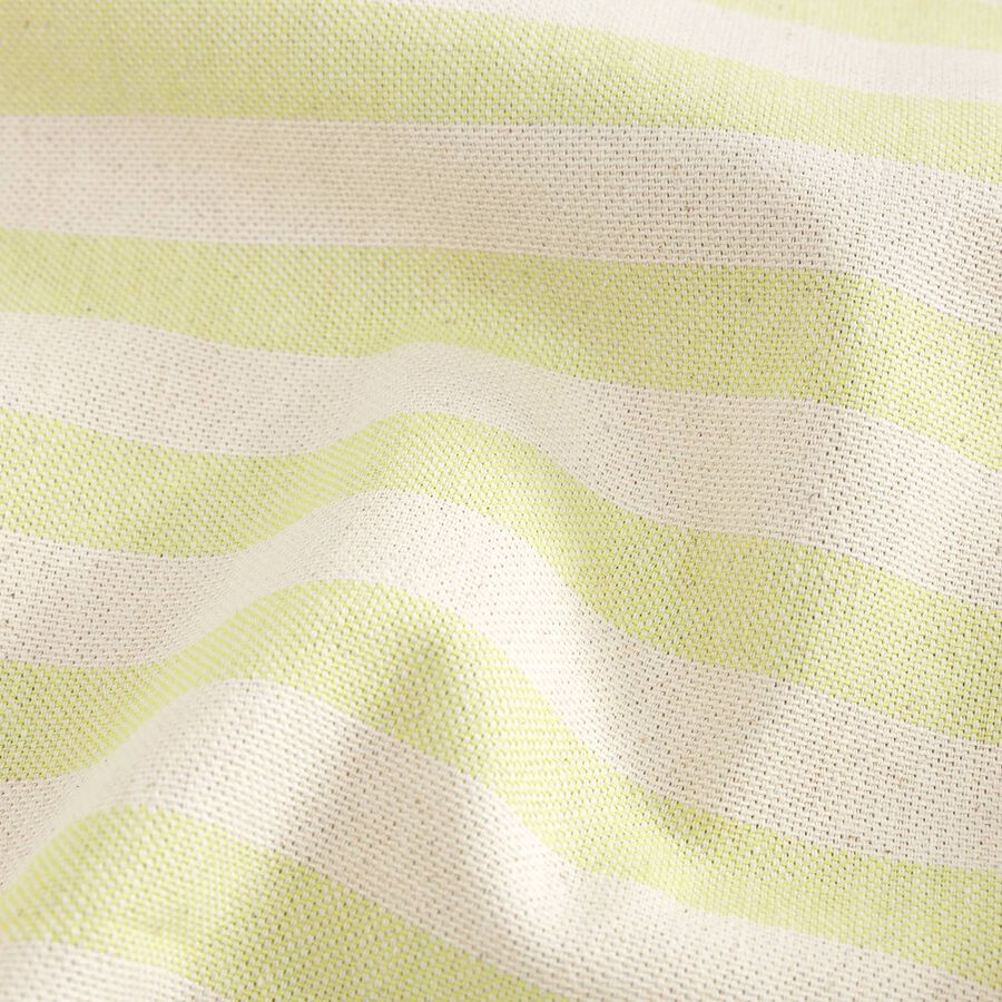 Camino de mesa algod&oacute;n reciclado rayas verde 55x140cm