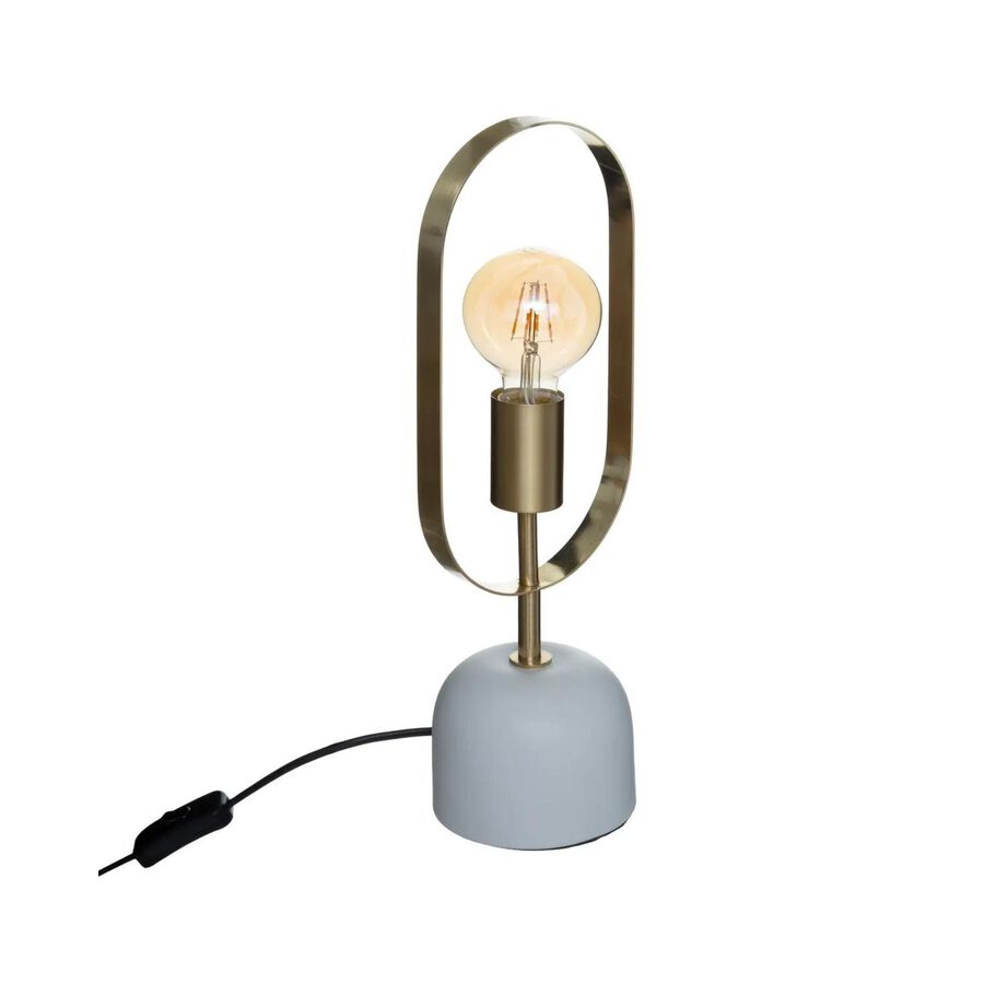 Lámpara de mesa gris Edi 14x11x44cm