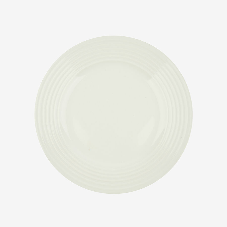 Vajilla de 18 piezas de porcelana blanca Adeja