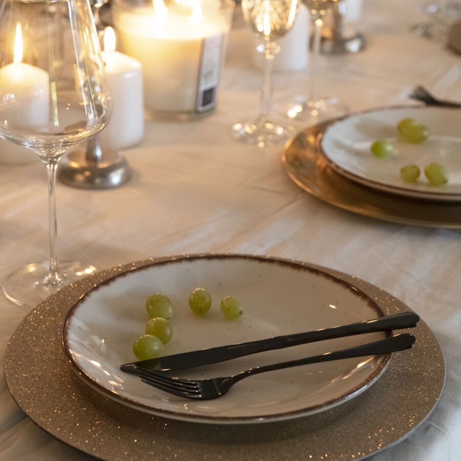 Bajoplato de purpurina Banff &Oslash;33cm