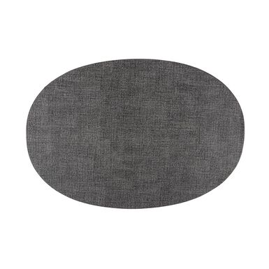 Mantel individual oval reversible gris oscuro Tiffany 48x33cm - Guzzini